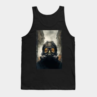 Man In Gas Mask Tank Top